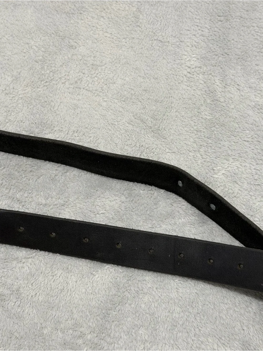 Vintage Levis Belt Made In USA Full Grain Cowhide Black Metal Logo Plate 2281